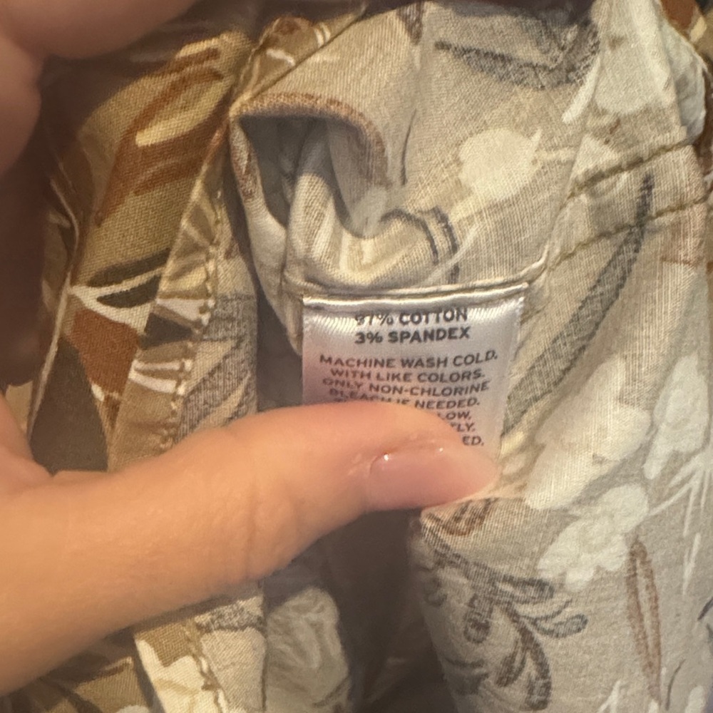 14th & Union • NWT Men's Floral Brown Short Sleeve Shirt - Picture 6 of 7